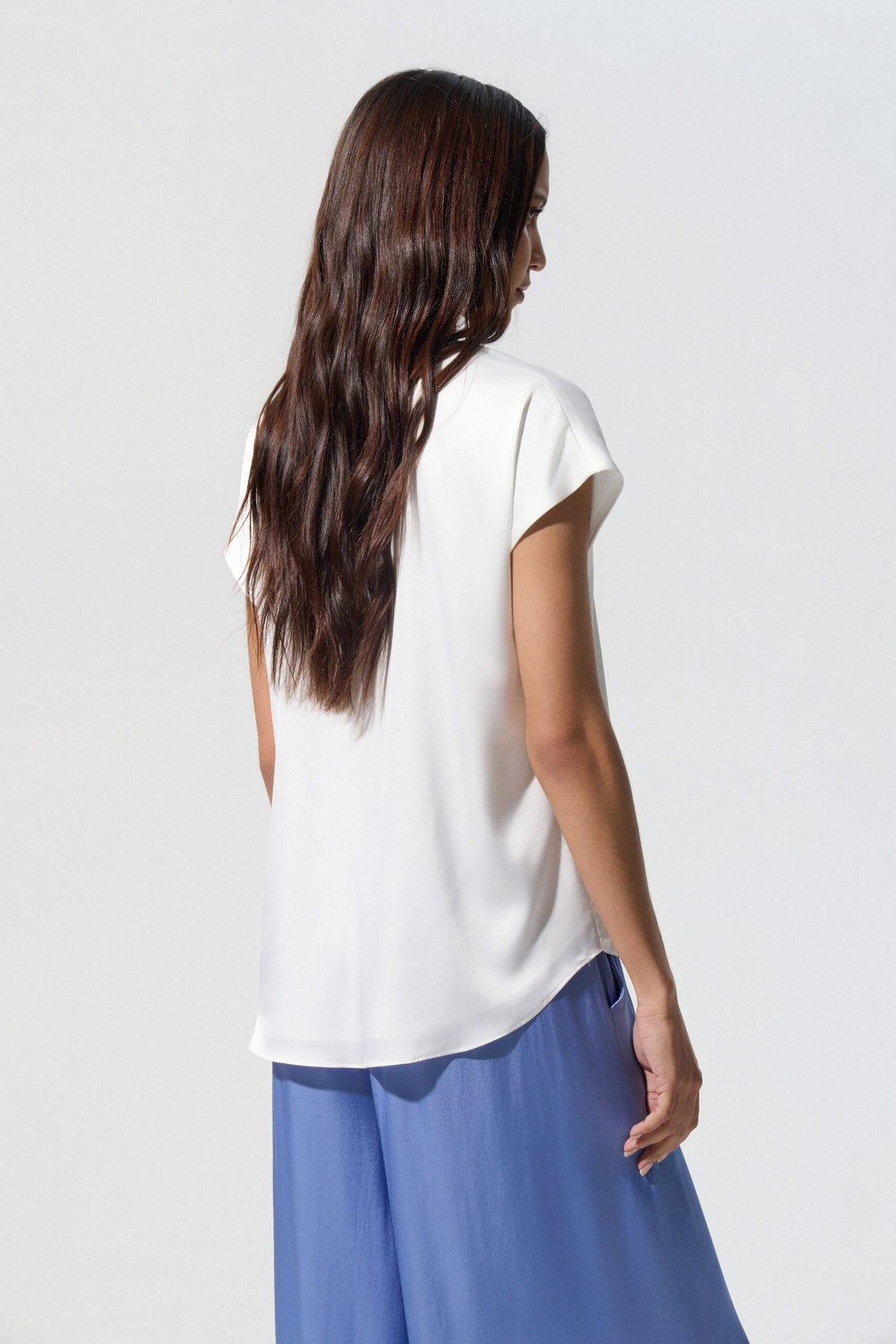 BSB Satin V-neck blouse