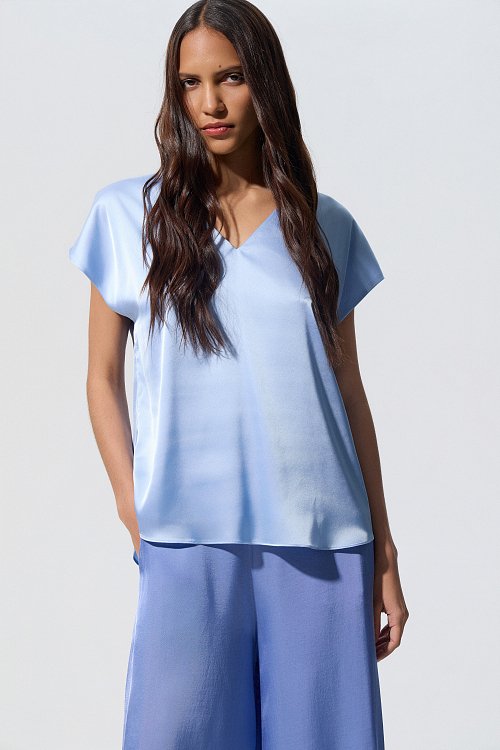 BSB Satin V-neck blouse