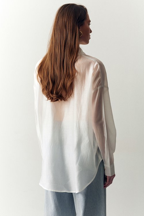 BSB Semi-sheer shirt with pockets