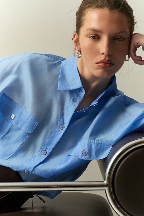 BSB Semi-sheer shirt with pockets