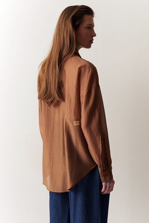 BSB Semi-sheer shirt with pockets