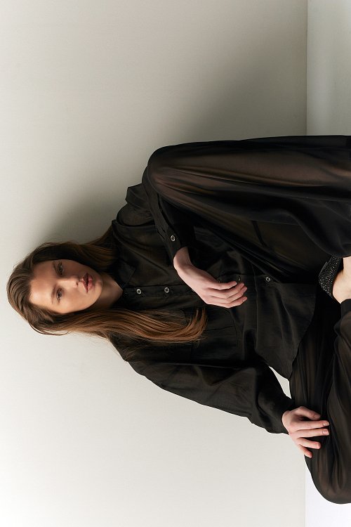 BSB Semi-sheer shirt with pockets