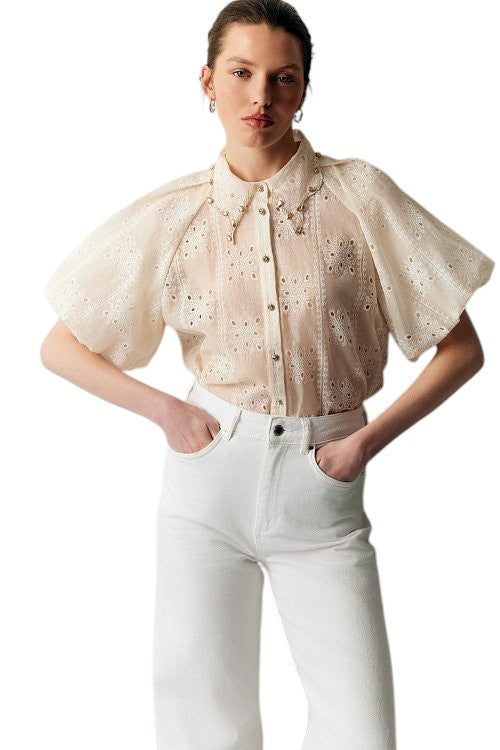 BSB Embroidered shirt with short sleeves