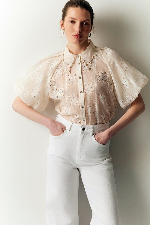 BSB Embroidered shirt with short sleeves