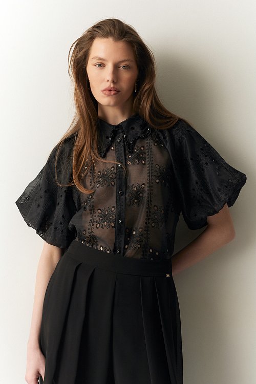 BSB Embroidered shirt with short sleeves