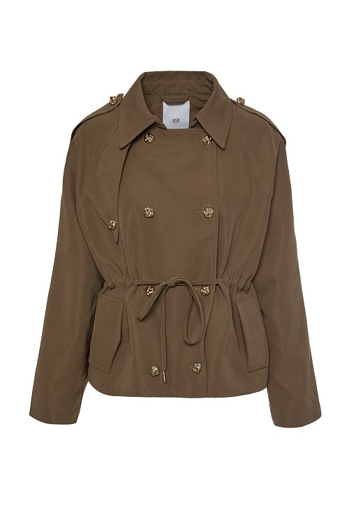BSB Women's Belted Double-Breasted Utility Jacket