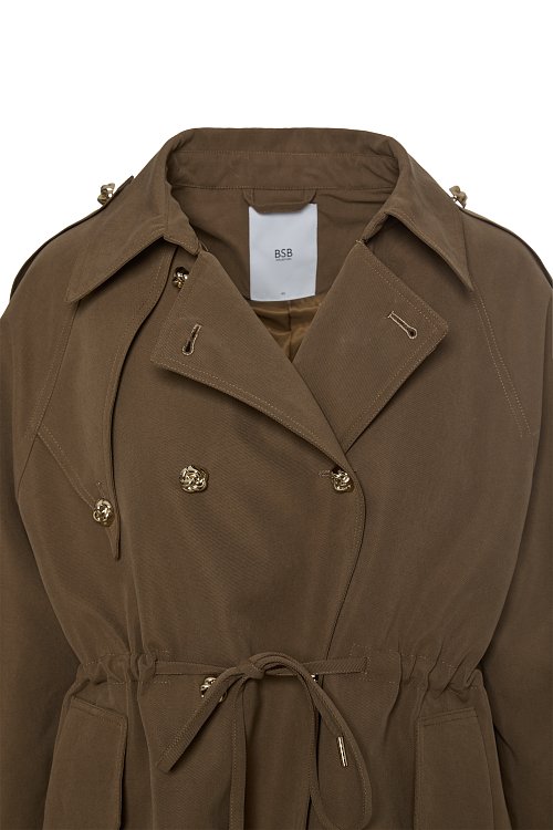 BSB Women's Belted Double-Breasted Utility Jacket