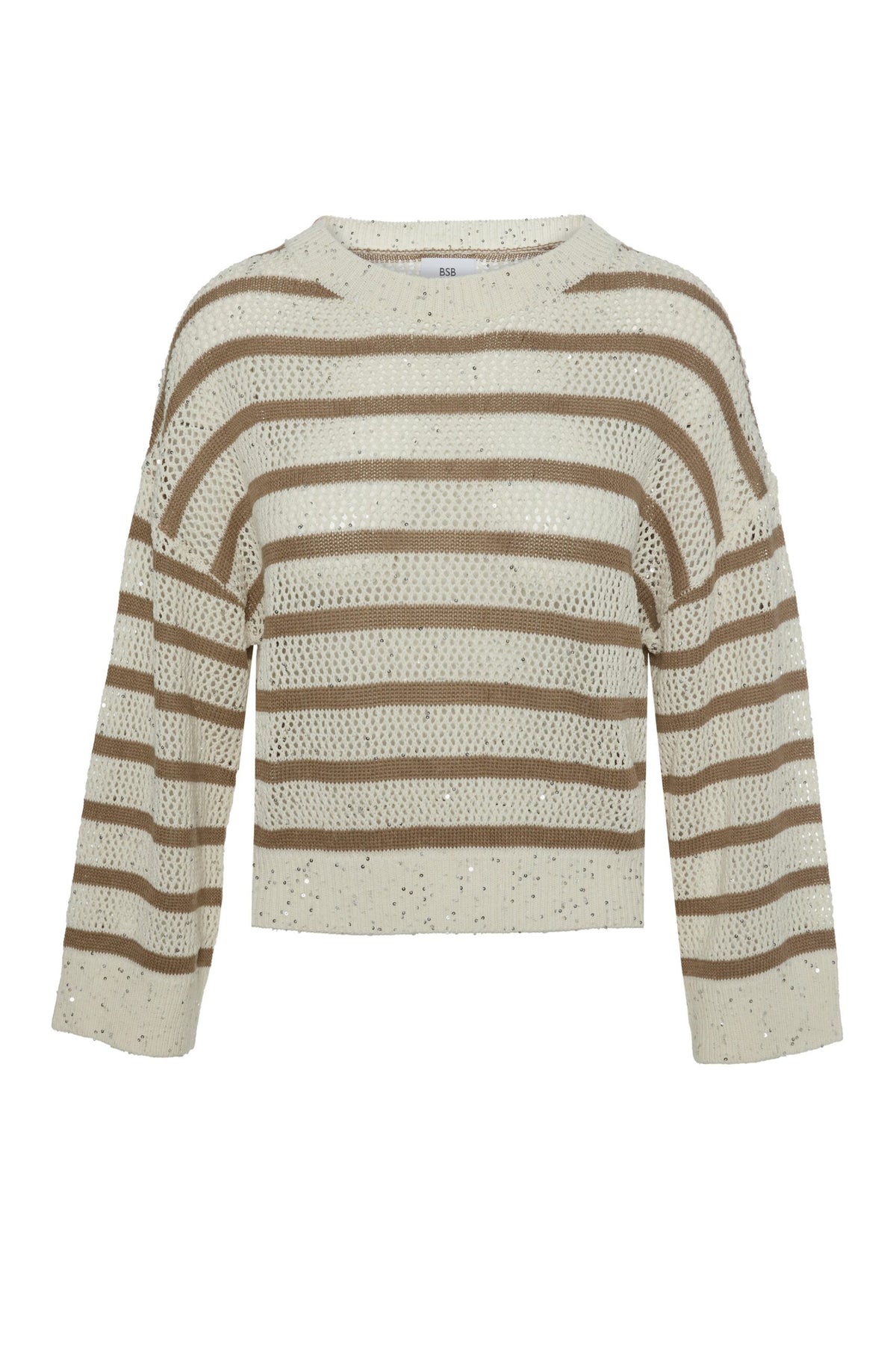 BSB Striped sweater with sequined details