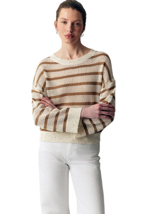 BSB Striped sweater with sequined details