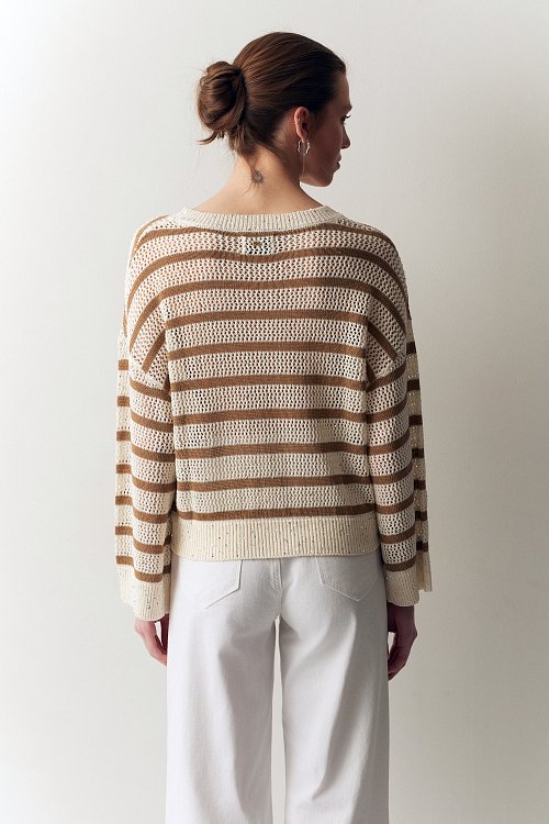 BSB Striped sweater with sequined details