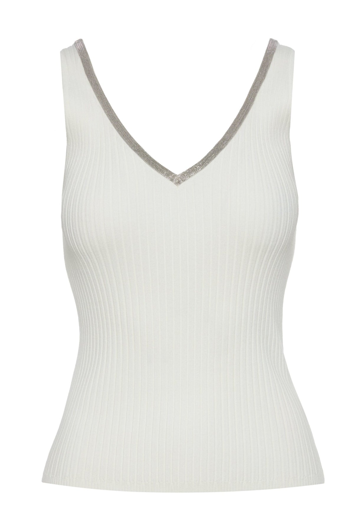 BSB Sleeveless rib V top