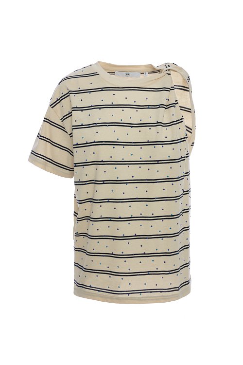BSB Striped blouse with one sleeve