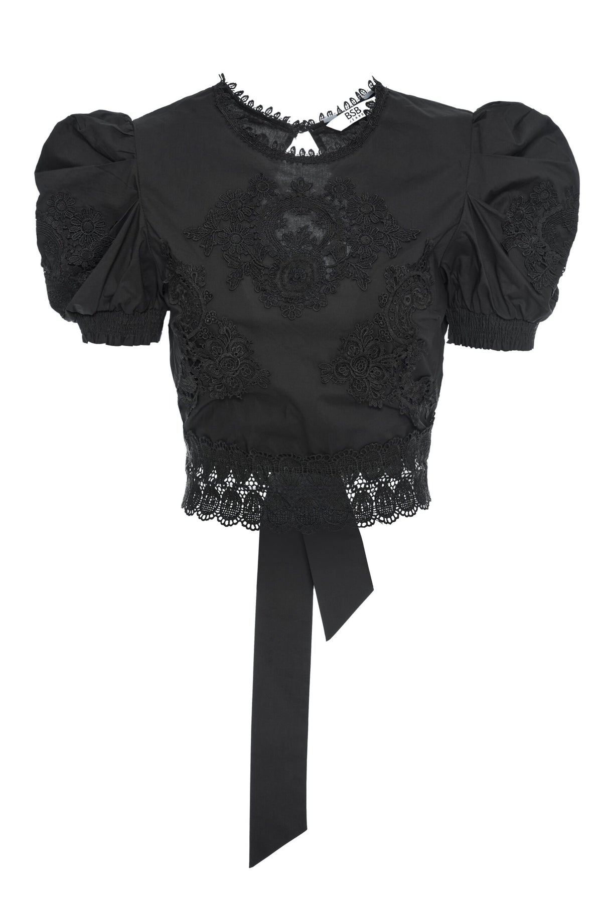 BSB Lace blouse with puffed shoulders