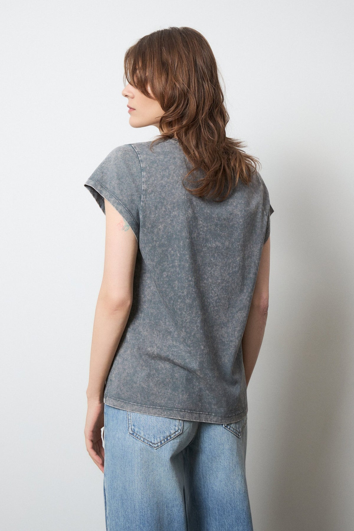 BSB T-shirt with print and rhinestones