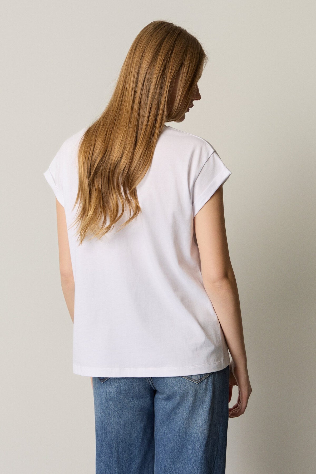 BSB T-shirt with print and rhinestones