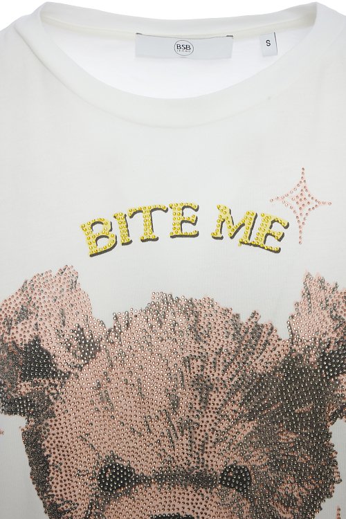 BSB T-shirt with print and rhinestones