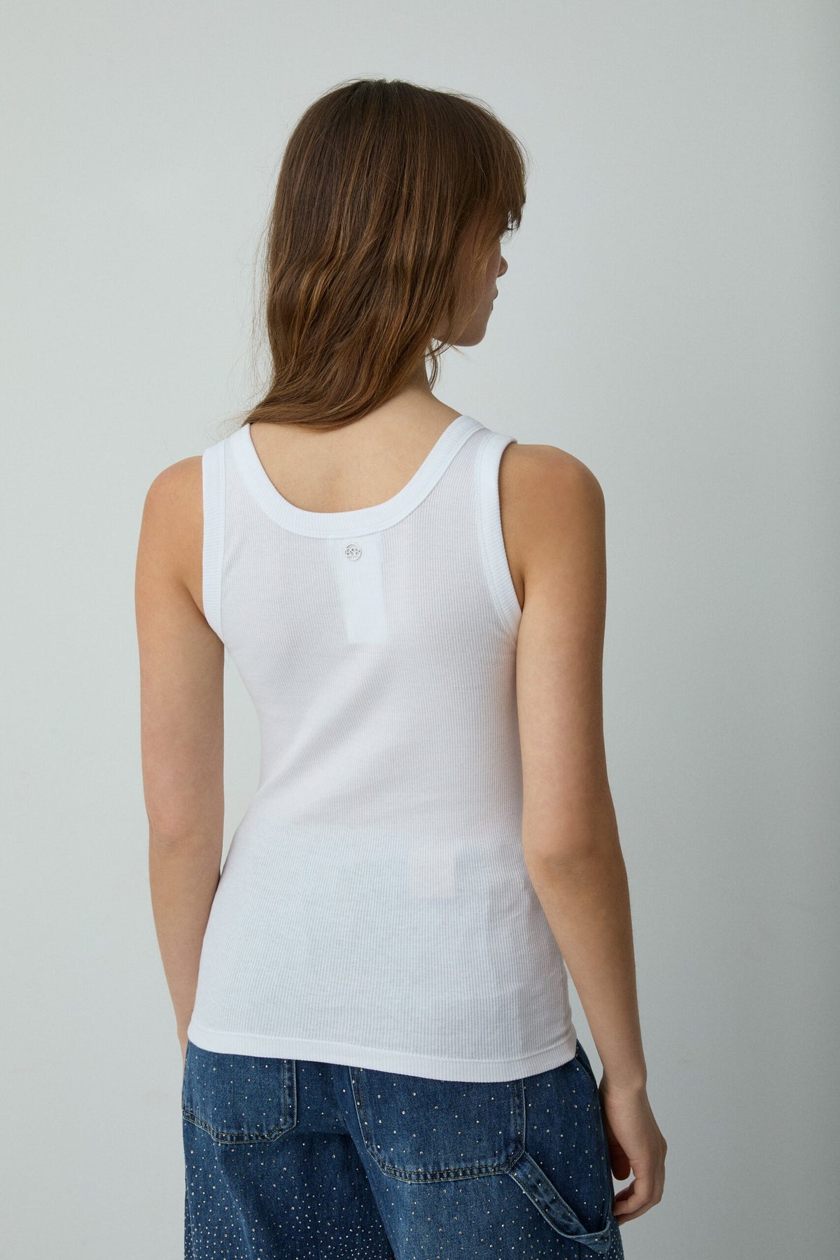 BSB Basic rib top with rhinestones