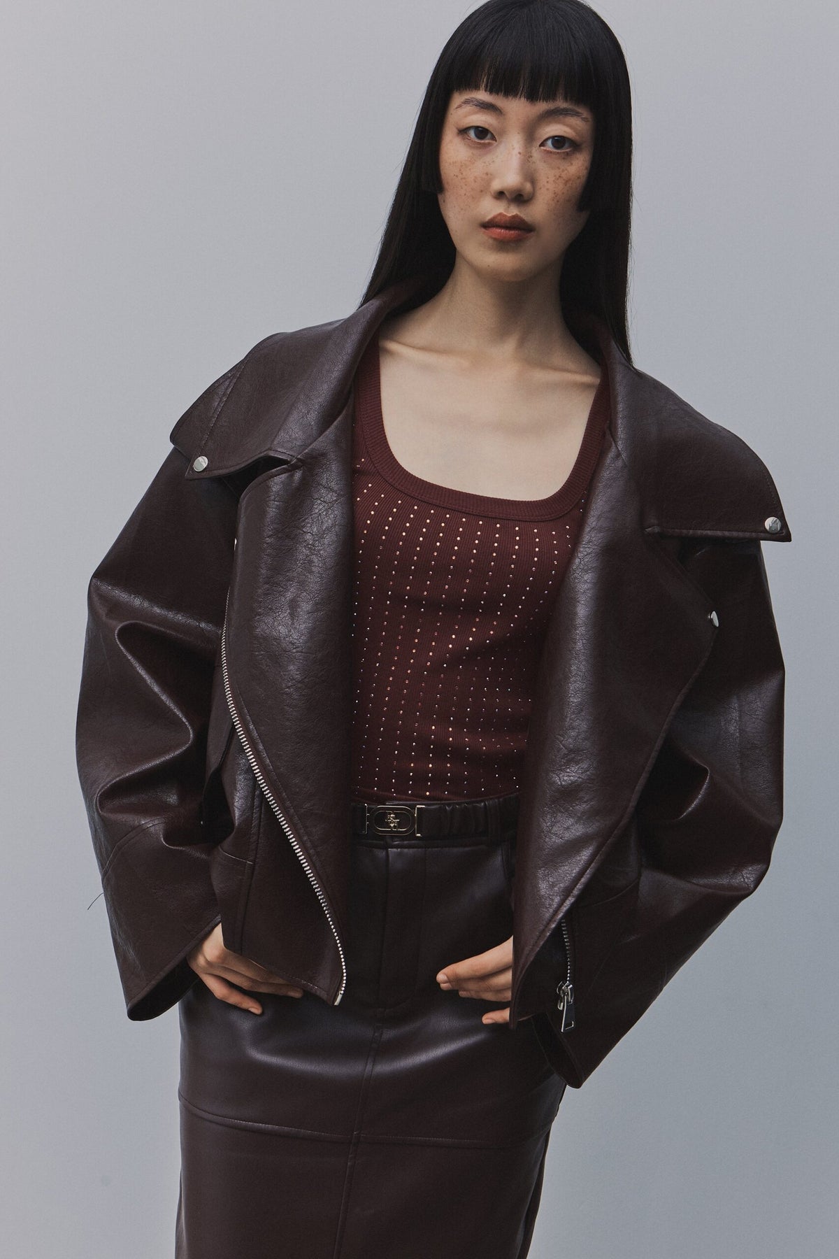 BSB Basic rib top with rhinestones