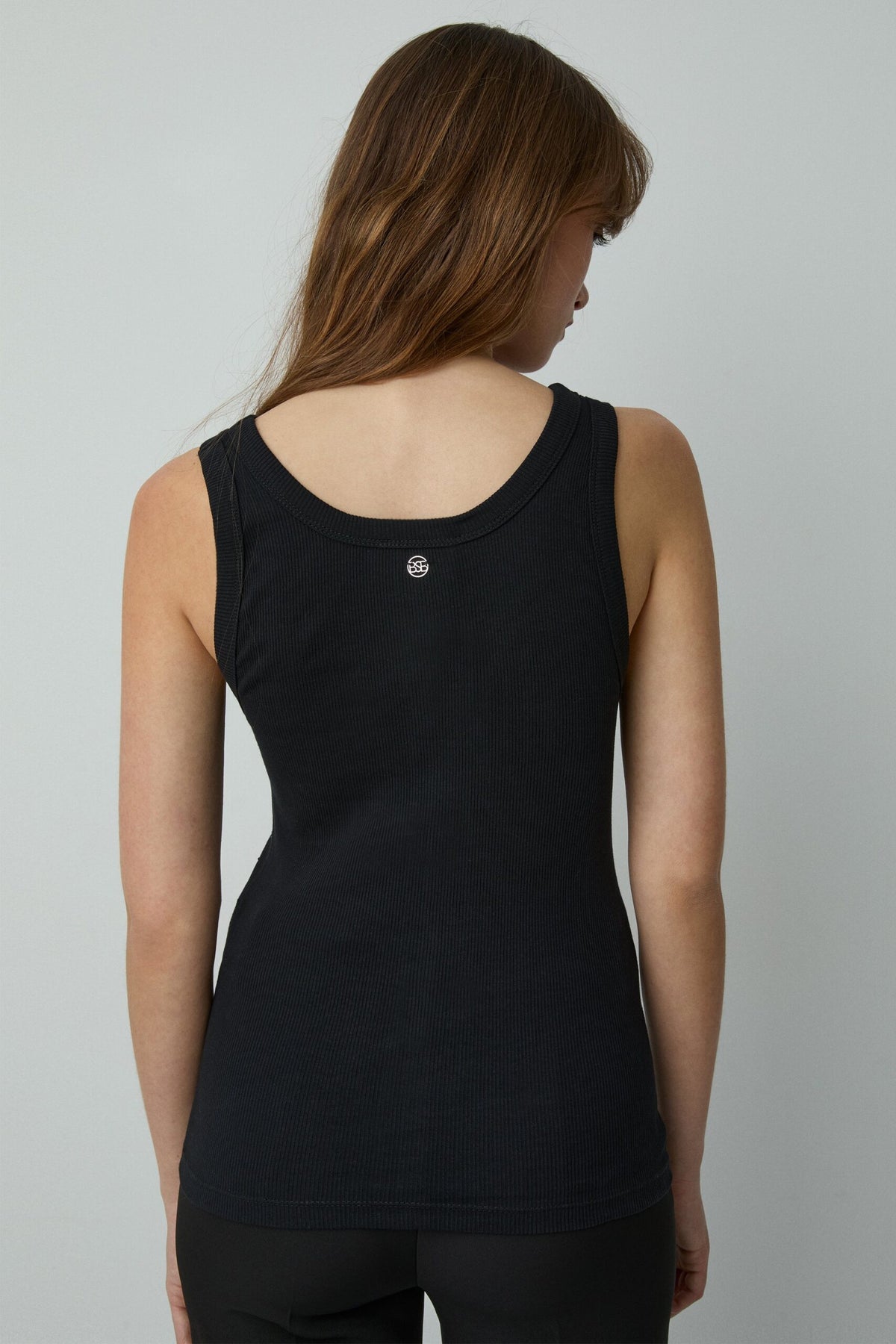 BSB Basic rib top with rhinestones