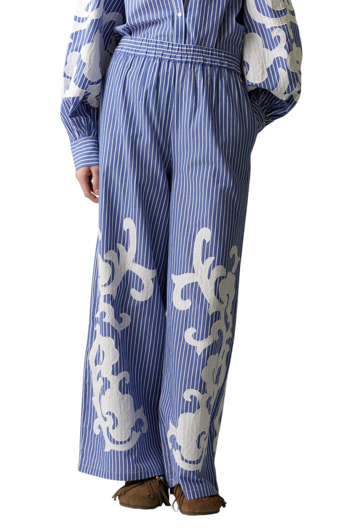 BSB Striped embroidered trousers