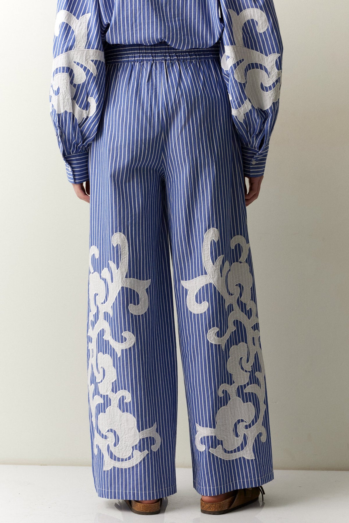 BSB Striped embroidered trousers