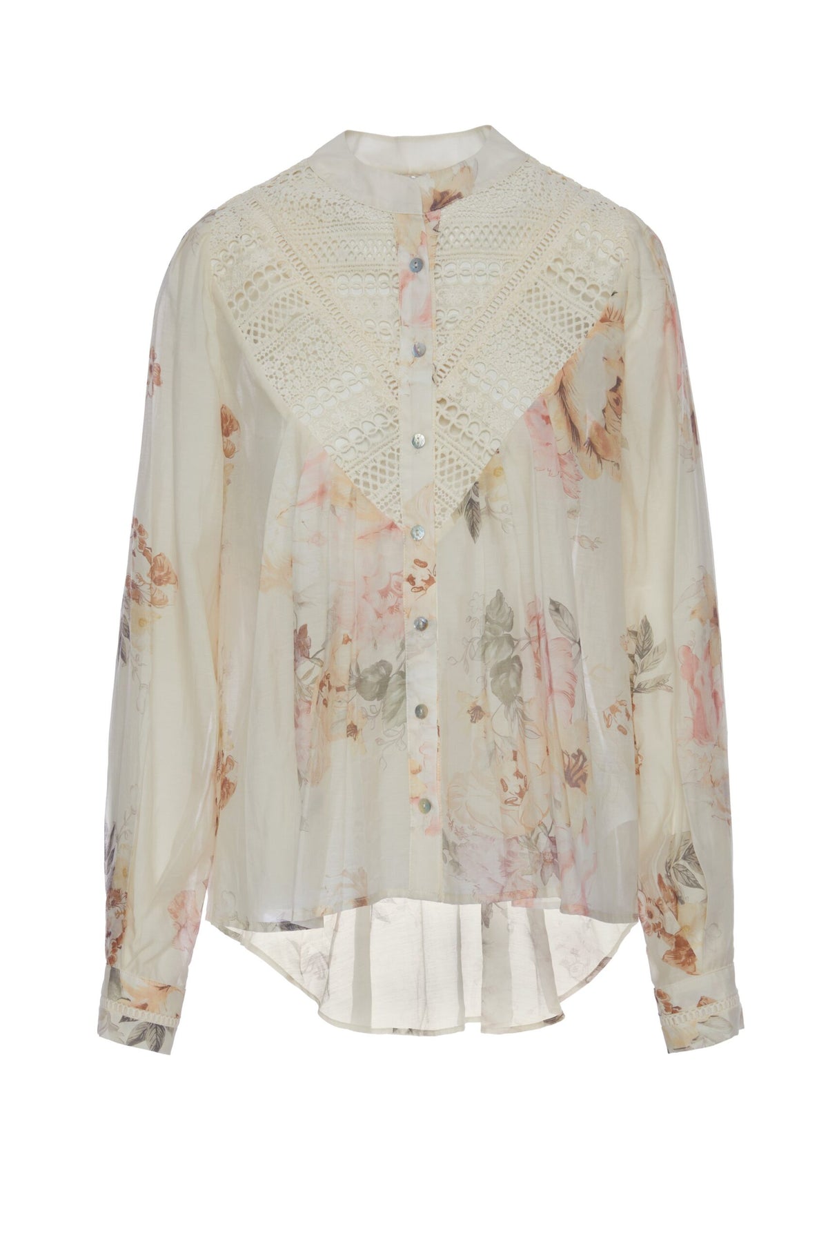 BSB Floral shirt with cutwork details