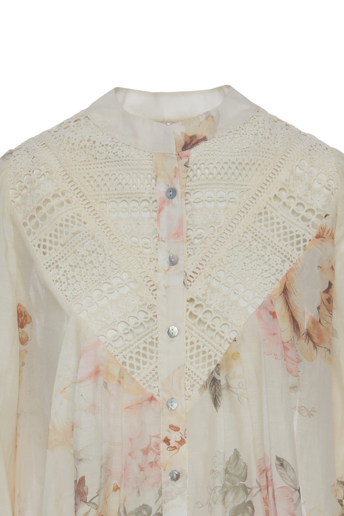 BSB Floral shirt with cutwork details