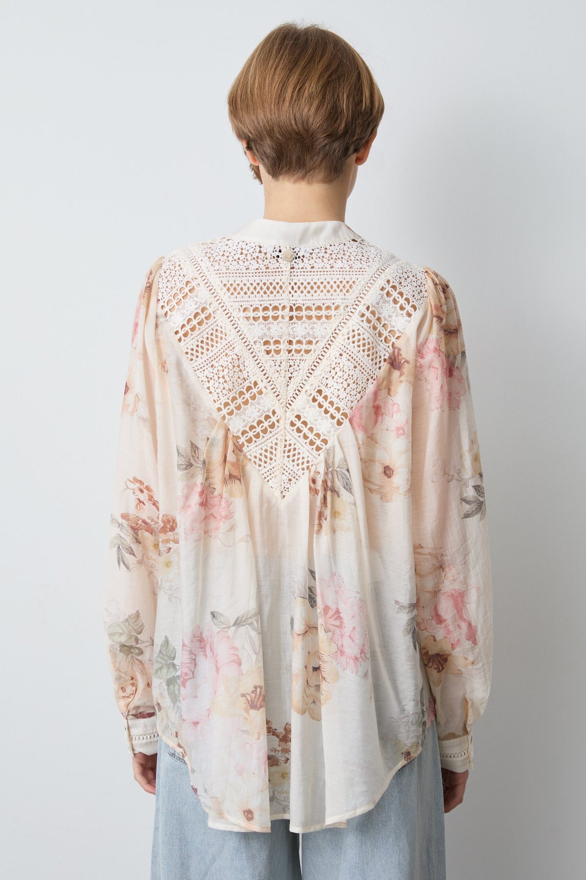 BSB Floral shirt with cutwork details