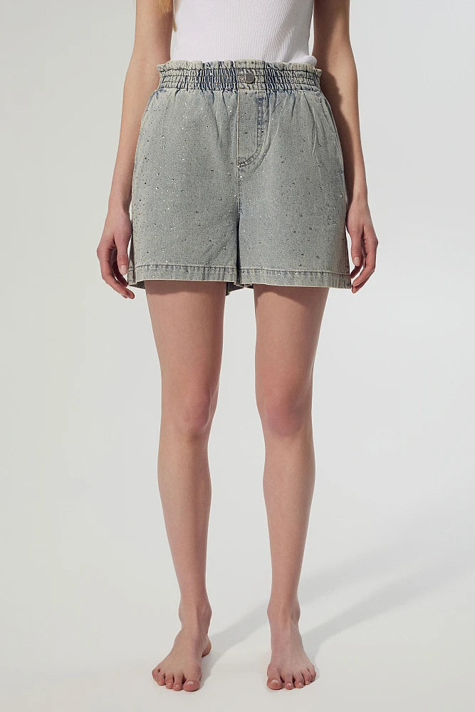 BSB Denim shorts with rhinestones