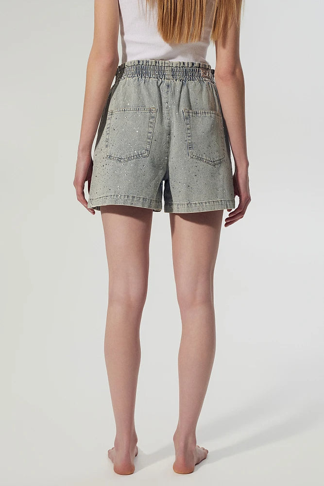 BSB Denim shorts with rhinestones