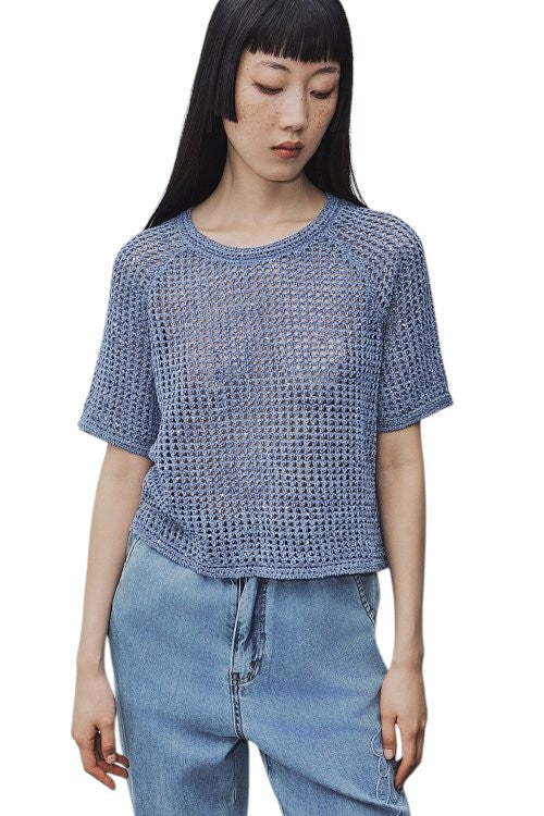 BSB Sequined short sleeves sweater