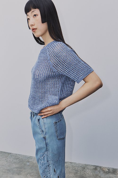 BSB Sequined short sleeves sweater