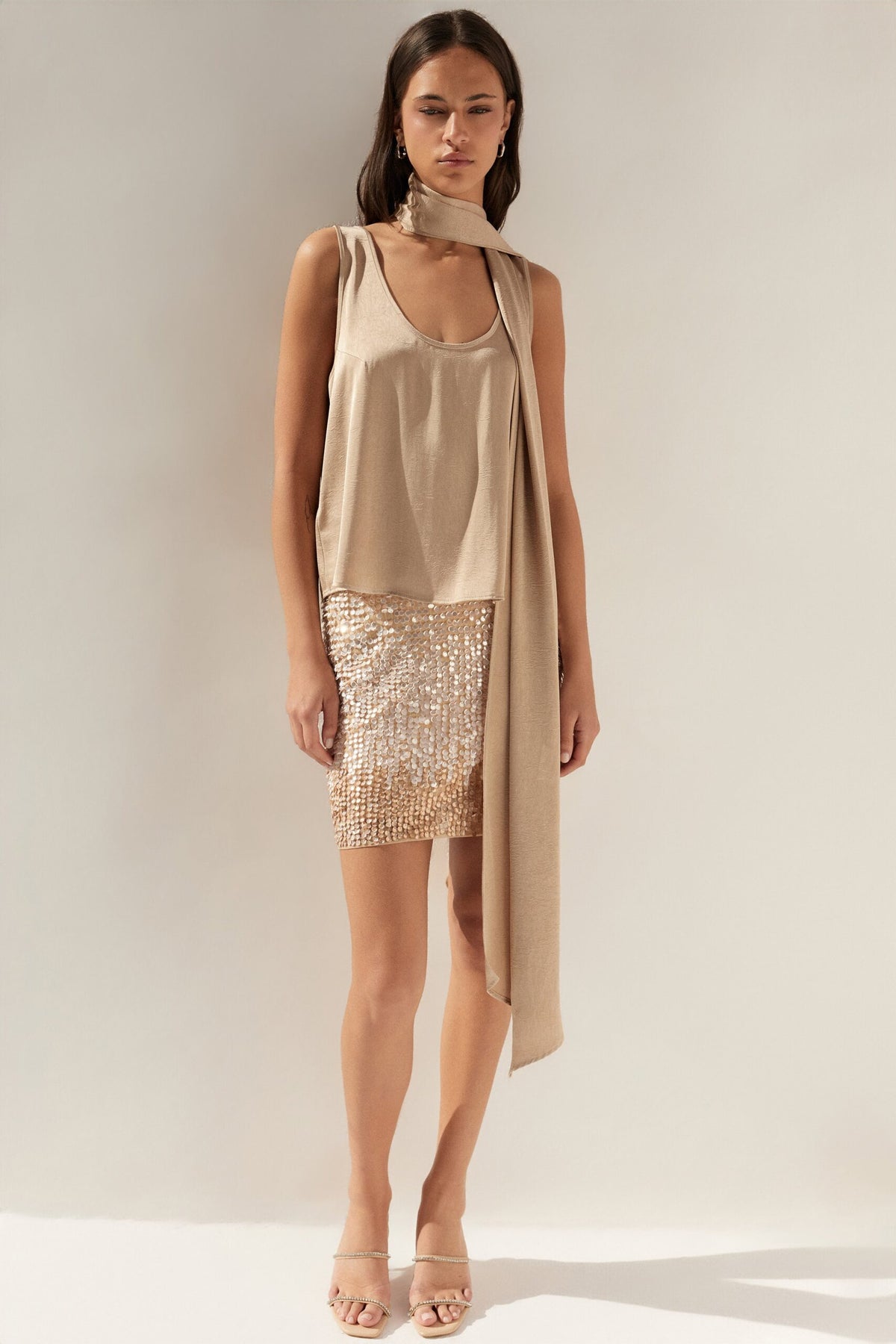BSB Mini sequined skirt - Gold label