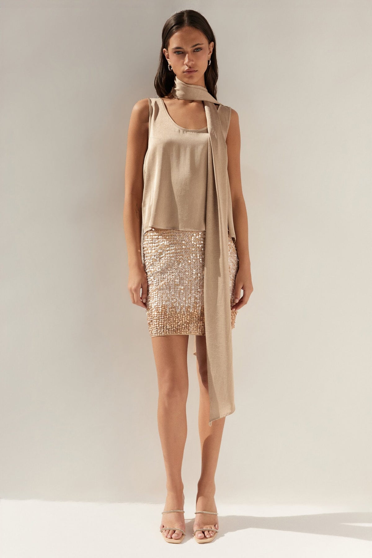 BSB Mini sequined skirt - Gold label