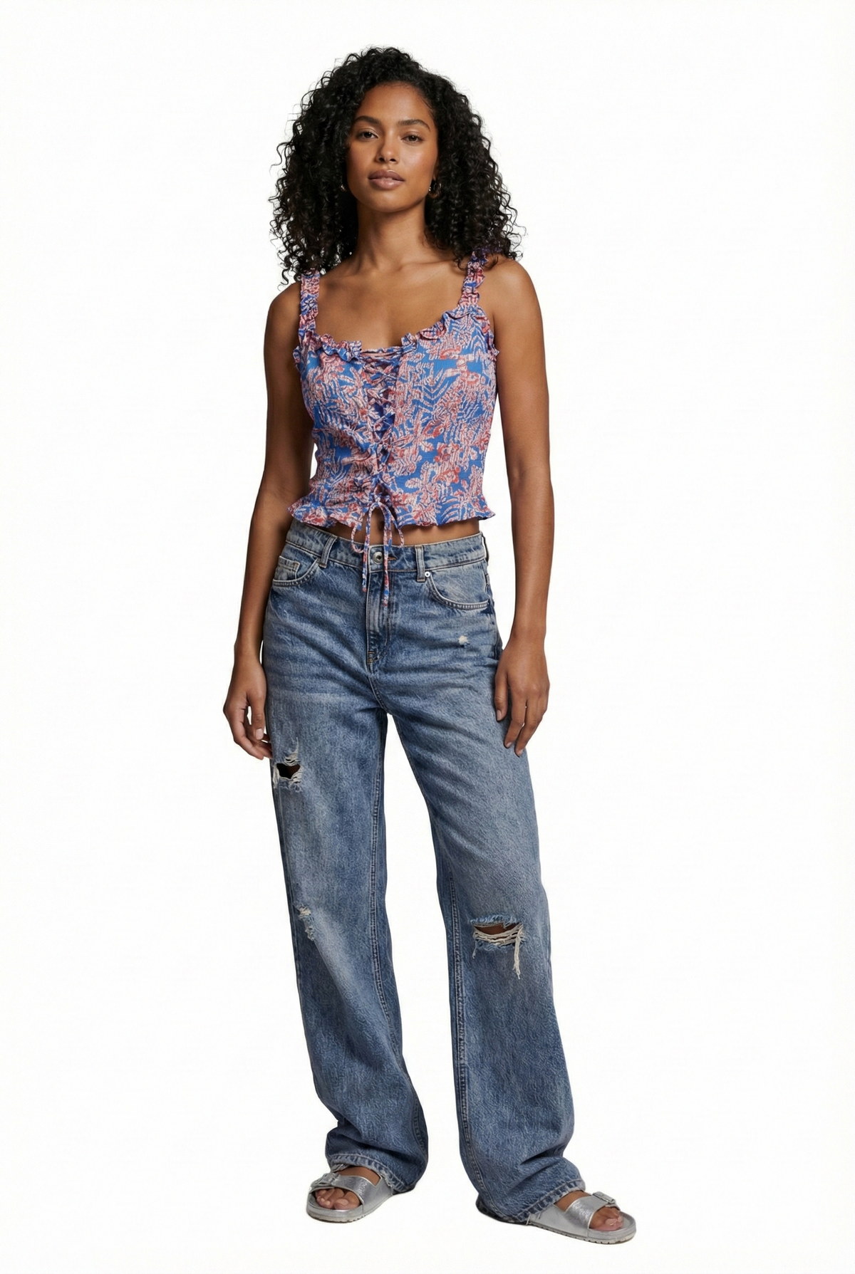 BSB Top With Ruffle Trims