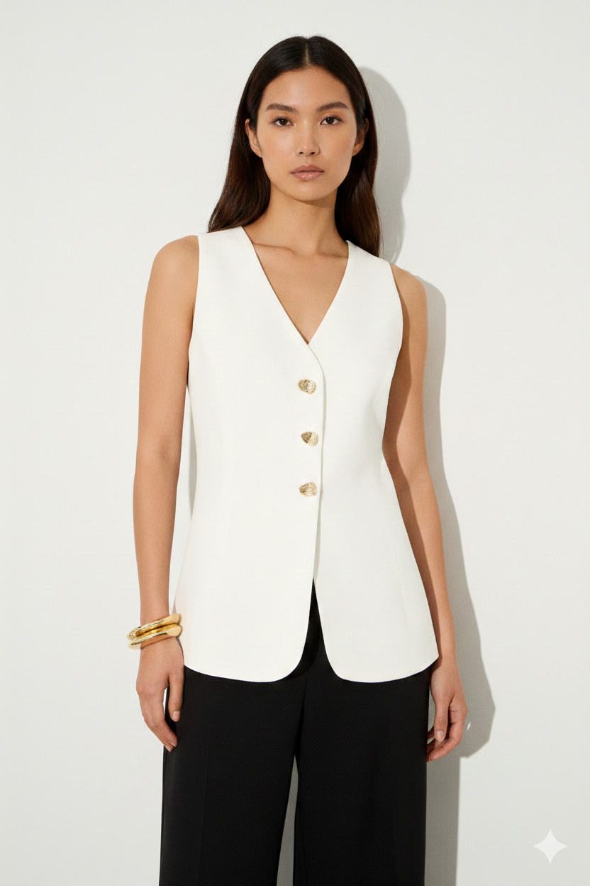 BSB Vest with bejeweled buttons