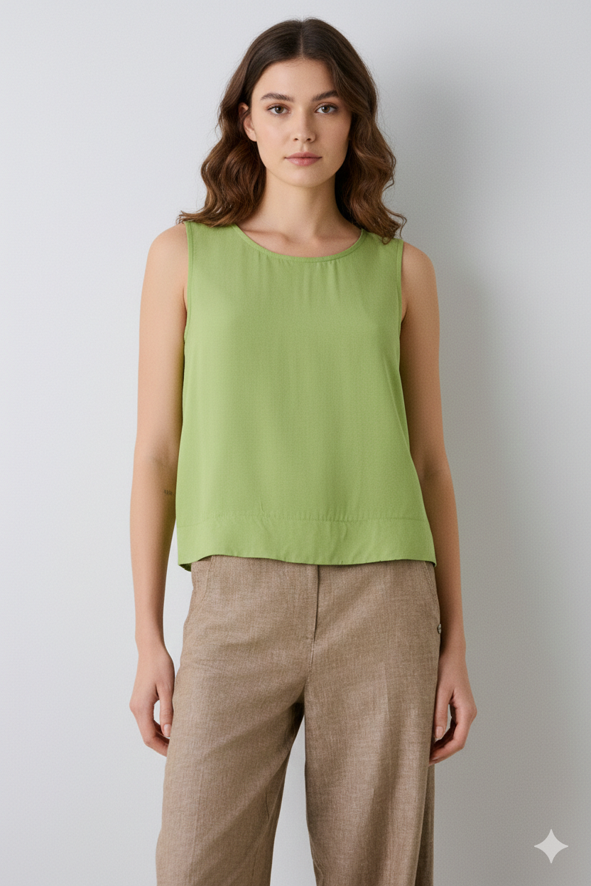 BSB Sleeveless blouse with slit
