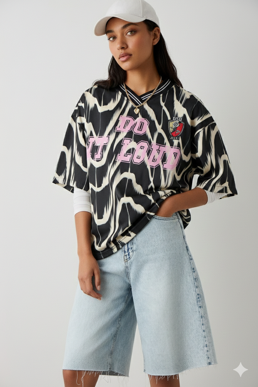 BSB Printed V-neck blouse with print