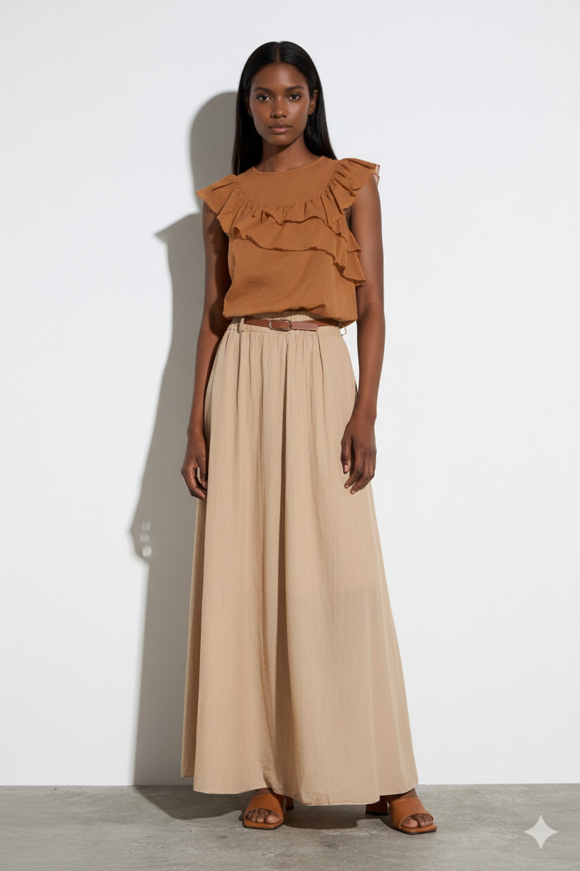 BSB Maxi skirt with belt