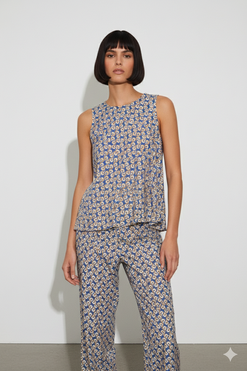 BSB Printed sleeveless blouse