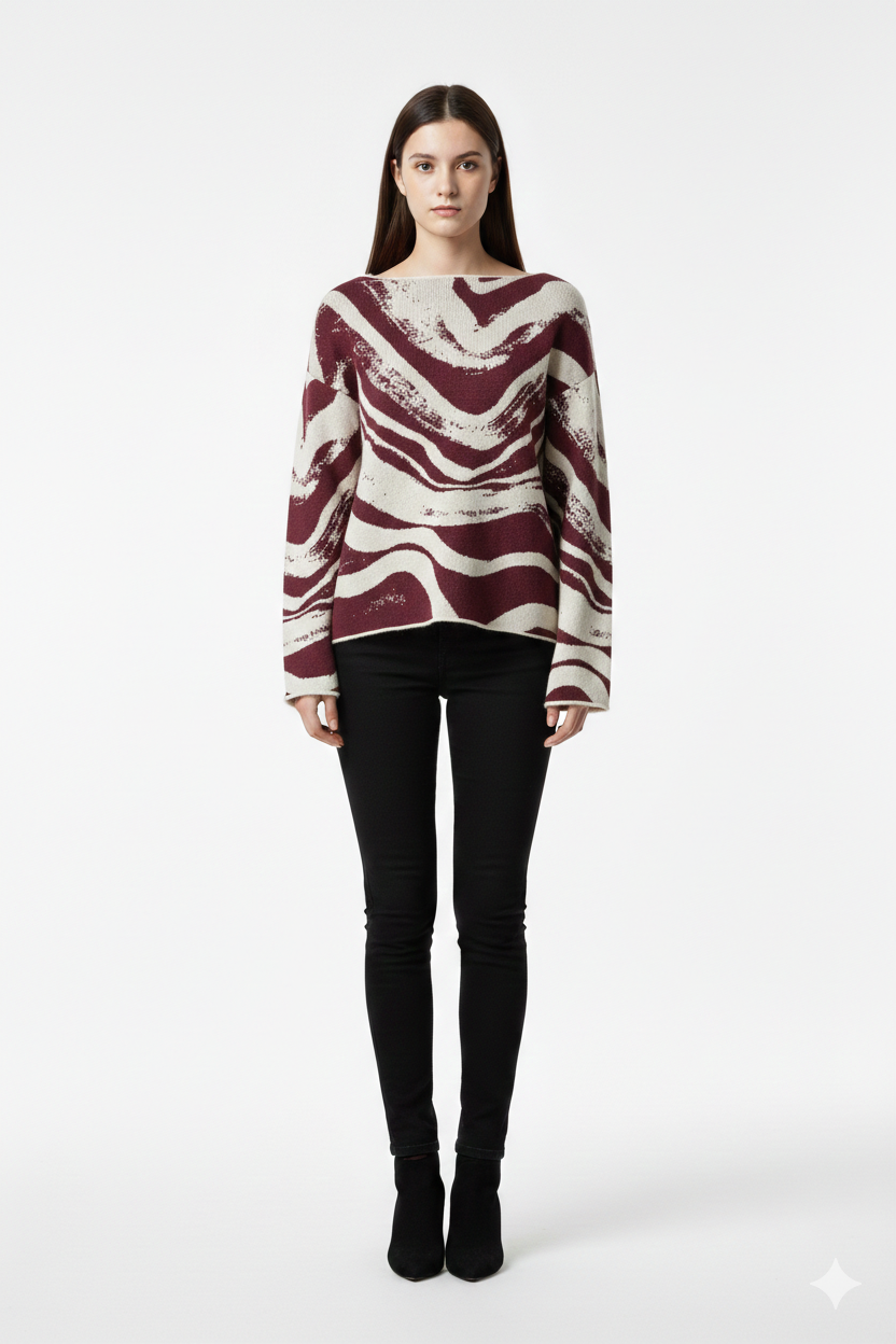 BSB Printed pullover with long sleeves