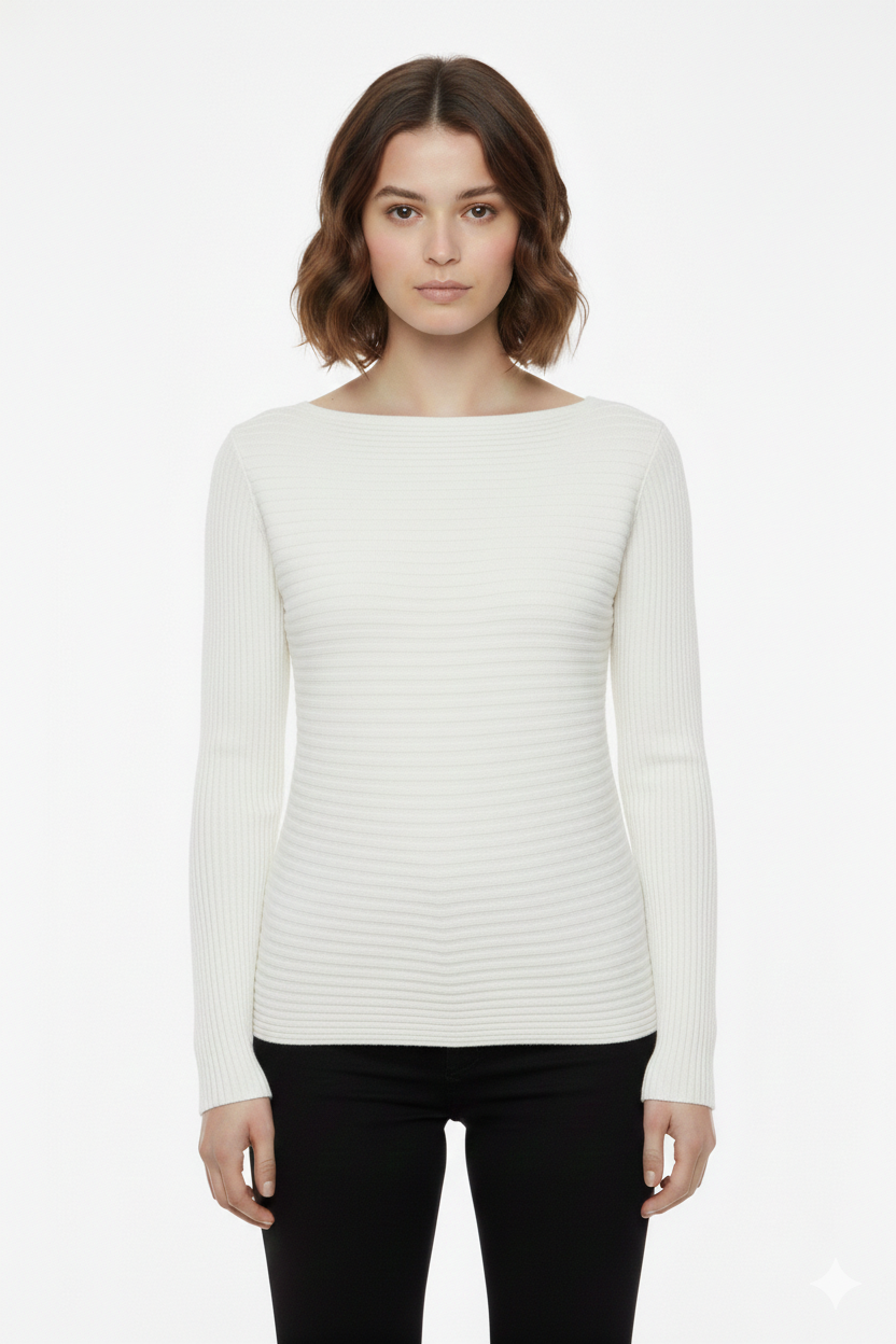 BSB Long sleeves blouse with smile neckline