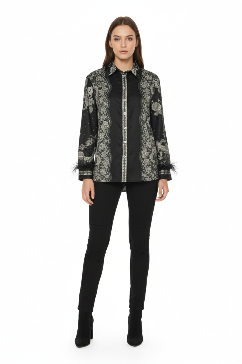 BSB Printed shirt with long sleeves