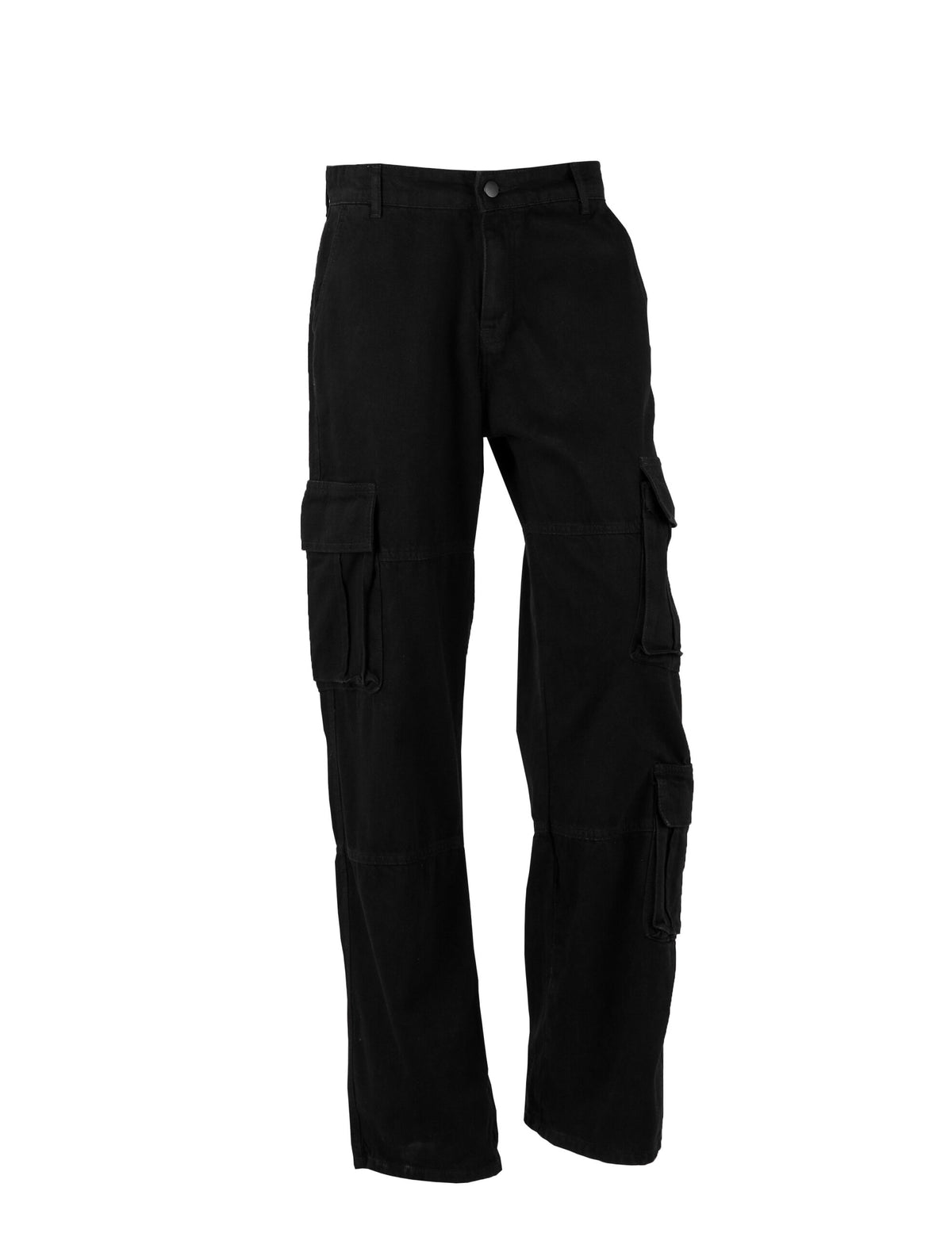FOREVER 21 High-Waist Multi-Pocket Straight-Leg Utility Cargo Pants