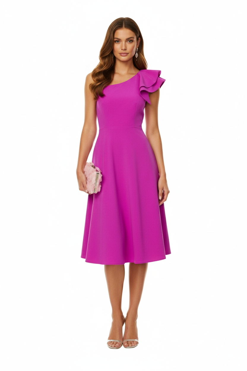 BSB Midi dress with one shoulder