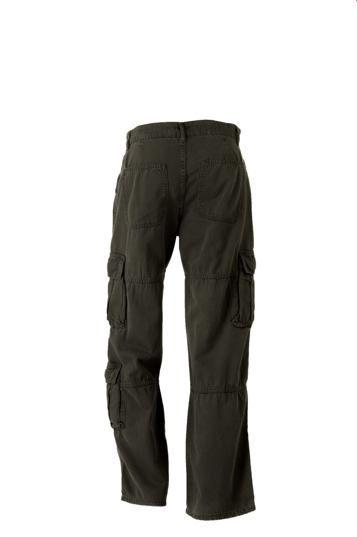 FOREVER 21 High-Waist Multi-Pocket Straight-Leg Utility Cargo Pants
