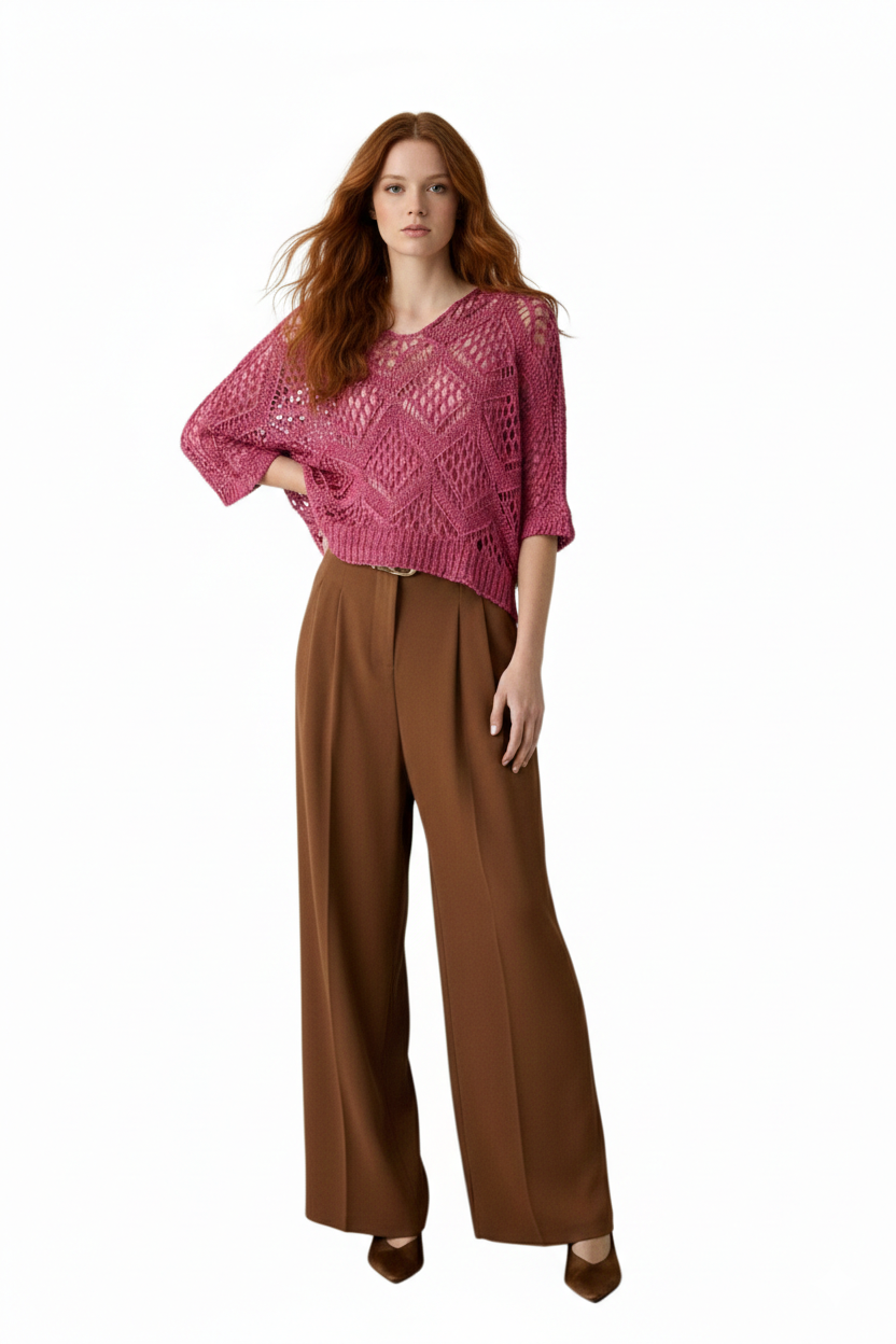 BSB Sweater 3/4 with cut-work