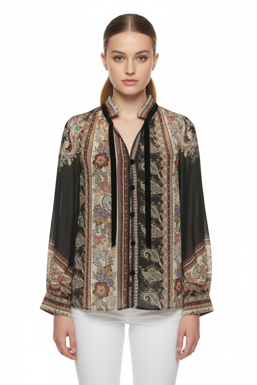 BSB Printed blouse with long sleeves