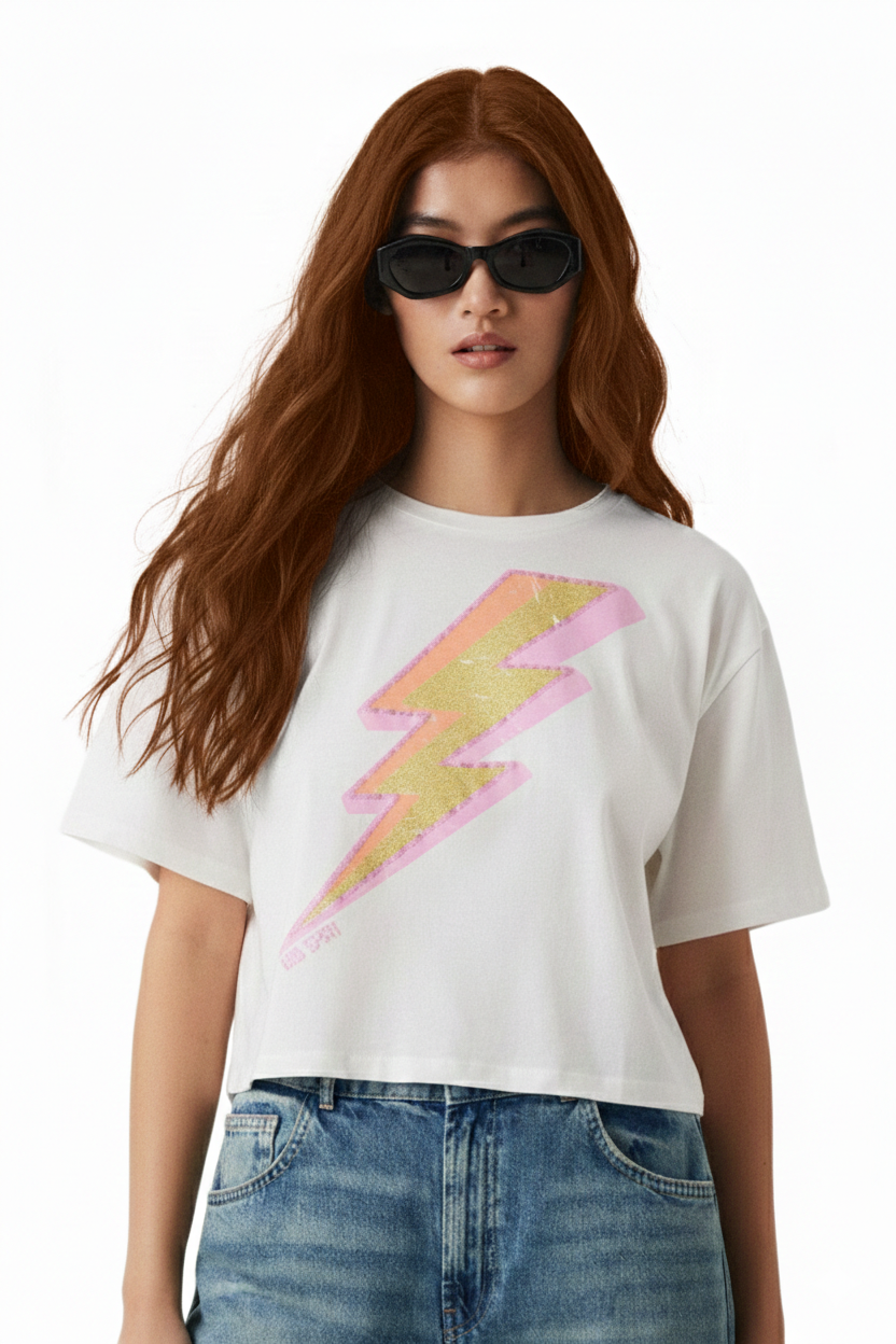 BSB Crop top t-shirt with print