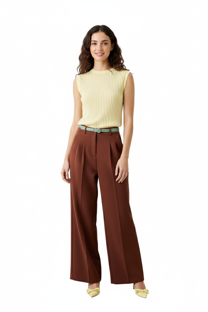 BSB Sleeveless top with ribbed weave